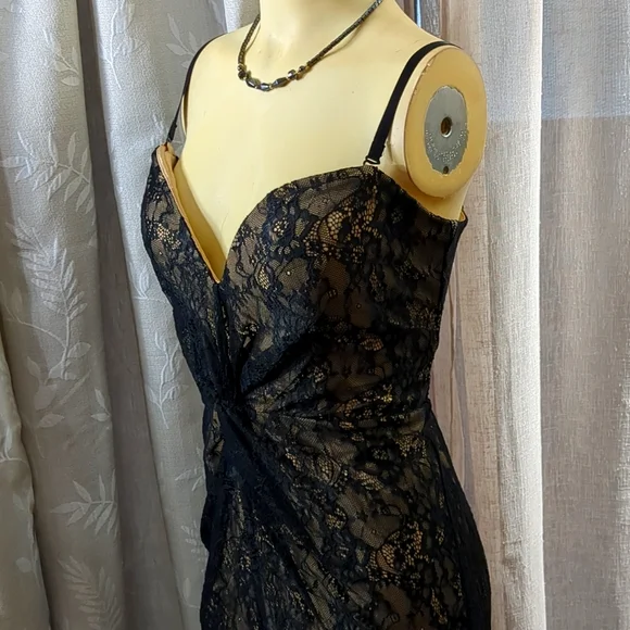 Bebe Black Lace Cocktail Dress - Picture 4 of 10